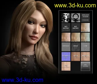 3D打印模型Ellison HD for Genesis 3 and 8 Female的图片