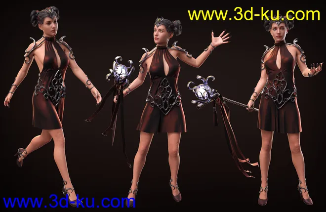Enchanted Queen Poses and Props for Genesis 8 Female(s)模型的图片5