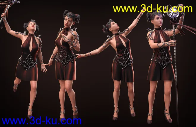 Enchanted Queen Poses and Props for Genesis 8 Female(s)模型的图片7
