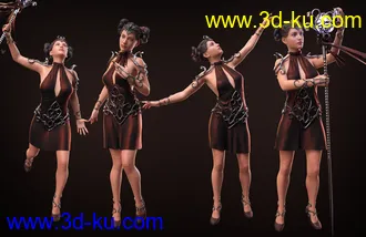 3D打印模型Enchanted Queen Poses and Props for Genesis 8 Female(s)的图片