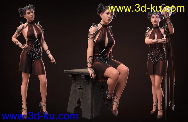 Enchanted Queen Poses and Props for Genesis 8 Female(s)模型的图片8