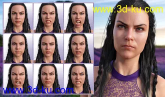 3D打印模型Energetic Life Expressions for Genesis 8 Female and Babina 8的图片