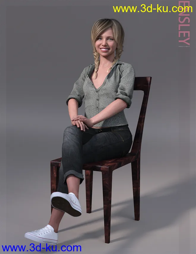 Ensley HD & Expressions HD for Genesis 8 Female模型的图片3