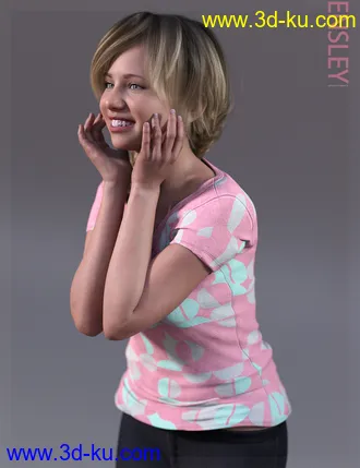 3D打印模型Ensley HD & Expressions HD for Genesis 8 Female的图片