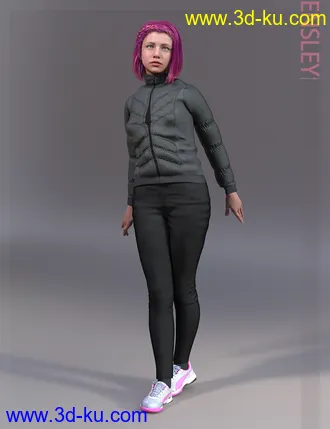 3D打印模型Ensley HD & Expressions HD for Genesis 8 Female的图片