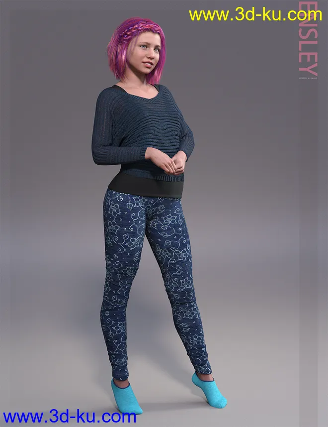Ensley HD & Expressions HD for Genesis 8 Female模型的图片15