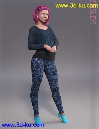 3D打印模型Ensley HD & Expressions HD for Genesis 8 Female的图片