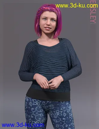 3D打印模型Ensley HD & Expressions HD for Genesis 8 Female的图片