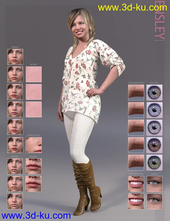 Ensley HD & Expressions HD for Genesis 8 Female模型的图片19