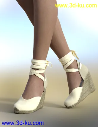 3D打印模型Espadrilles for Genesis 8 Female(s)的图片