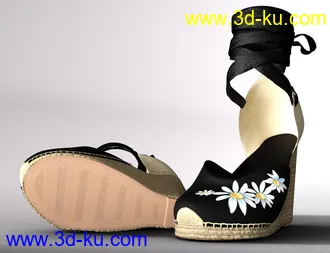 3D打印模型Espadrilles for Genesis 8 Female(s)的图片