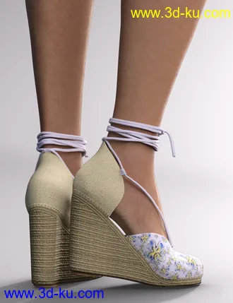 3D打印模型Espadrilles for Genesis 8 Female(s)的图片