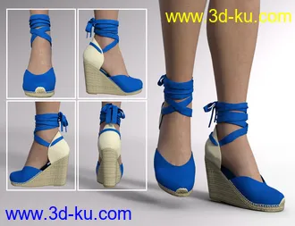 3D打印模型Espadrilles for Genesis 8 Female(s)的图片