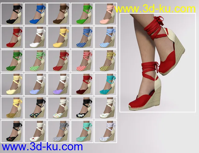 Espadrilles for Genesis 8 Female(s)模型的图片9