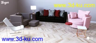 3D打印模型Every Day Furniture Props and Poses for Genesis 8的图片