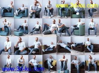 3D打印模型Every Day Furniture Props and Poses for Genesis 8的图片