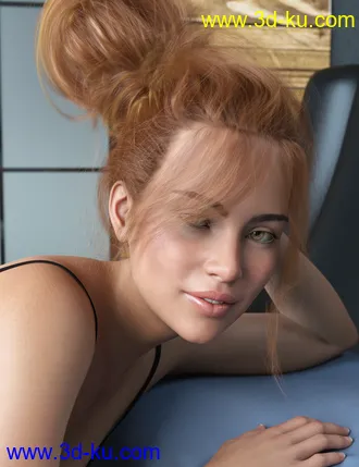 3D打印模型Everyday Updo 2 Hair for Genesis 3 and 8的图片