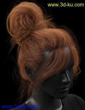 Everyday Updo 2 Hair for Genesis 3 and 8模型的图片2