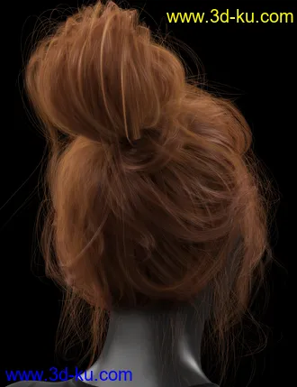 3D打印模型Everyday Updo 2 Hair for Genesis 3 and 8的图片
