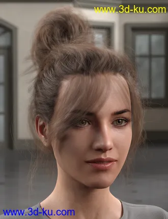 Everyday Updo 2 Hair for Genesis 3 and 8模型的图片4