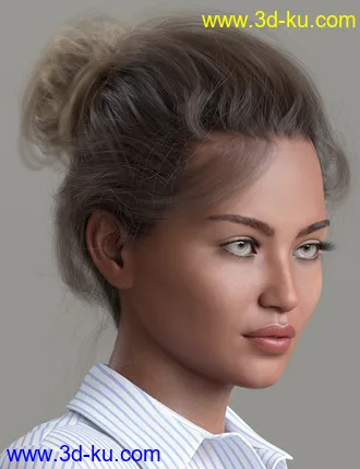 3D打印模型Everyday Updo 2 Hair for Genesis 3 and 8的图片