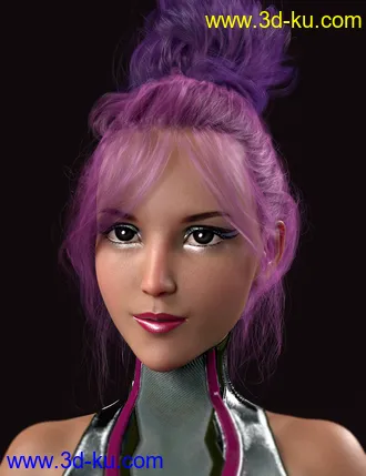 3D打印模型Everyday Updo 2 Hair for Genesis 3 and 8的图片