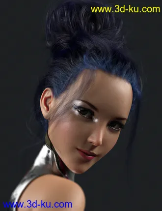 3D打印模型Everyday Updo 2 Hair for Genesis 3 and 8的图片