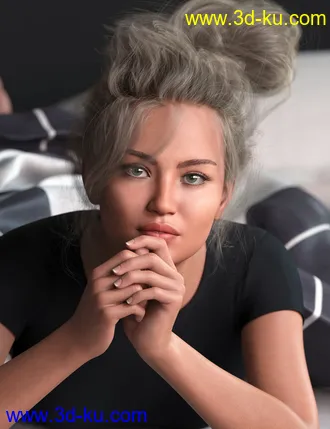 3D打印模型Everyday Updo 2 Hair for Genesis 3 and 8的图片