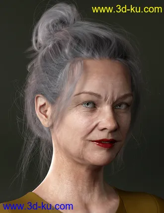3D打印模型Everyday Updo 2 Hair for Genesis 3 and 8的图片