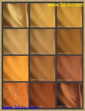 3D打印模型Exotic Leather Shader Presets 3 for Iray的图片