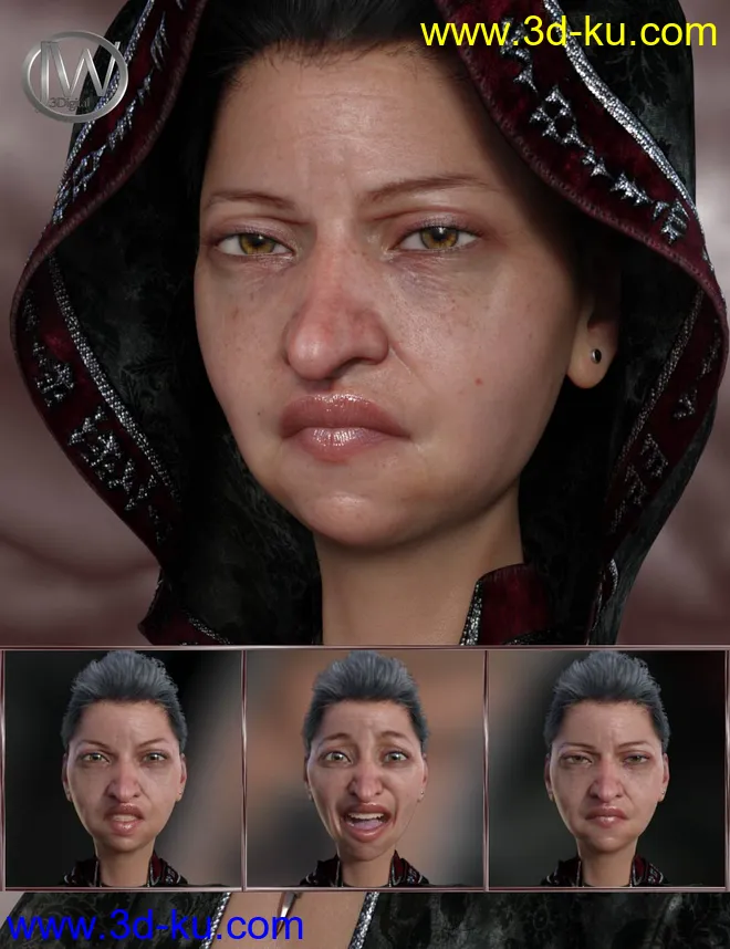 Expressions for Genesis 8 Female and Edie 8模型的图片1