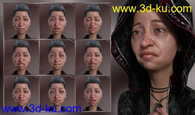 Expressions for Genesis 8 Female and Edie 8模型的图片2