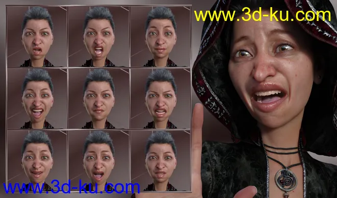 Expressions for Genesis 8 Female and Edie 8模型的图片4