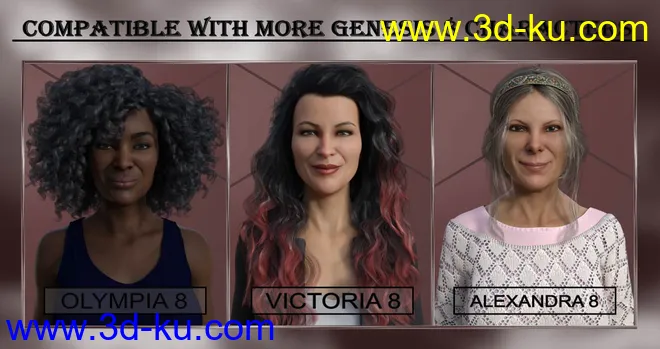 Expressions for Genesis 8 Female and Edie 8模型的图片8