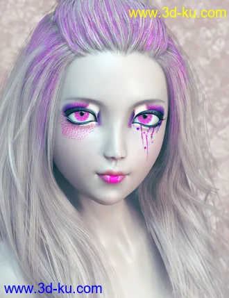 3D打印模型Extreme Closeup Tropical Geoshell Makeups for Genesis 8 Female(s)的图片