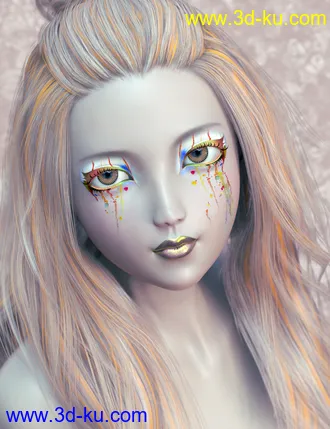 3D打印模型Extreme Closeup Tropical Geoshell Makeups for Genesis 8 Female(s)的图片