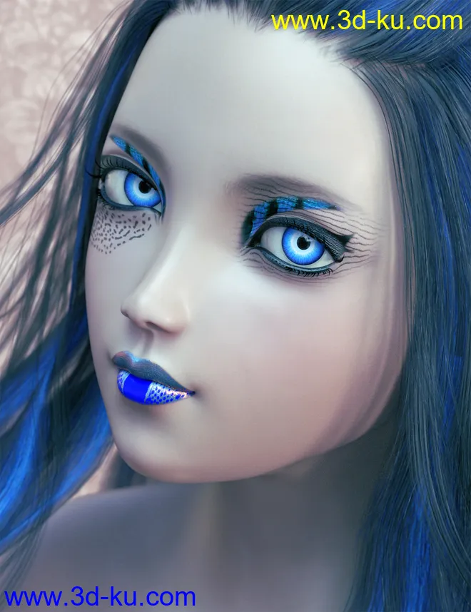 Extreme Closeup Tropical Geoshell Makeups for Genesis 8 Female(s)模型的图片7