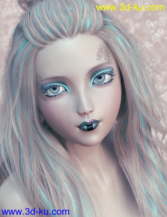 Extreme Closeup Tropical Geoshell Makeups for Genesis 8 Female(s)模型的图片8