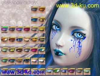 3D打印模型Extreme Closeup Tropical Geoshell Makeups for Genesis 8 Female(s)的图片