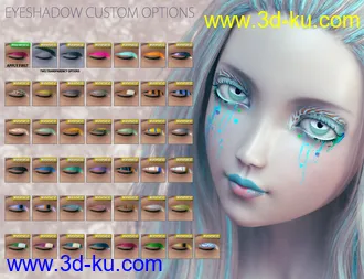 3D打印模型Extreme Closeup Tropical Geoshell Makeups for Genesis 8 Female(s)的图片