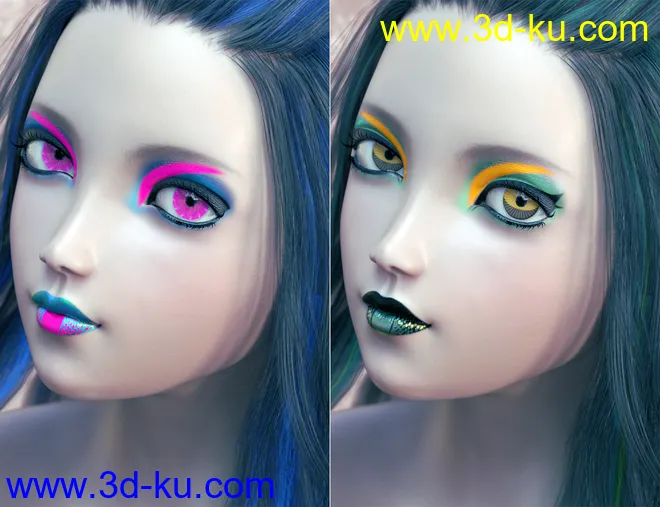 Extreme Closeup Tropical Geoshell Makeups for Genesis 8 Female(s)模型的图片14