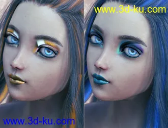 3D打印模型Extreme Closeup Tropical Geoshell Makeups for Genesis 8 Female(s)的图片