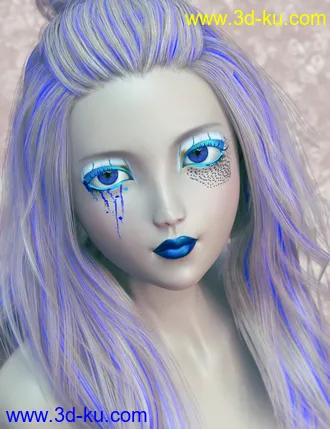 3D打印模型Extreme Closeup Tropical Geoshell Makeups for Genesis 8 Female(s)的图片