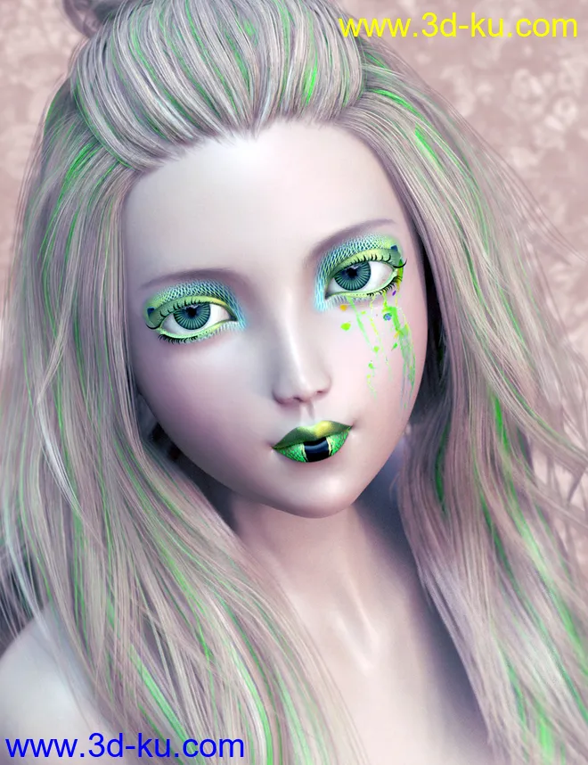 Extreme Closeup Tropical Geoshell Makeups for Genesis 8 Female(s)模型的图片18