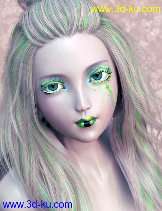 3D打印模型Extreme Closeup Tropical Geoshell Makeups for Genesis 8 Female(s)的图片