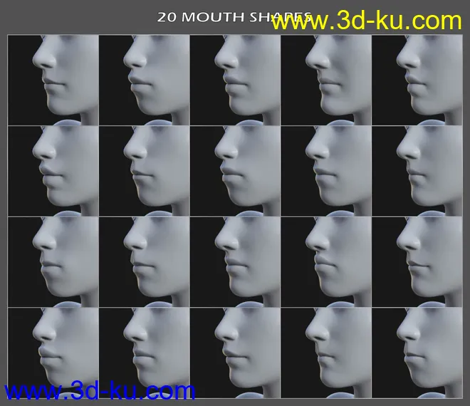 Face Shapes for Genesis 8 Female模型的图片5