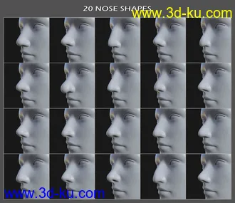 3D打印模型Face Shapes for Genesis 8 Female的图片