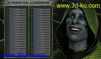 3D打印模型Faces of Our Hero - Expressions for Genesis 8 Male and Nix 8的图片