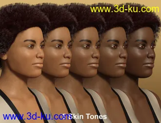 3D打印模型Faces of the World - Africa for Genesis 8 Female的图片