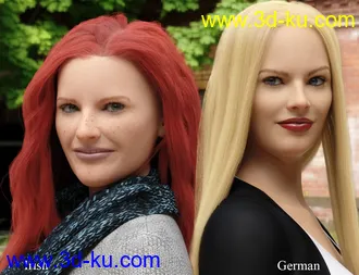 3D打印模型Faces of the World - Northern Europeans for Genesis 8 Female的图片